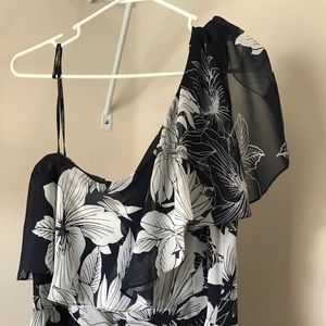 NEW Vince Camuto Patterned One Shoulder Maxi Dress